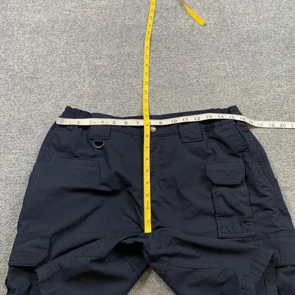 5.11 Tactical Shorts Womens 10 Navy Pro Ripstop Cargo Pockets Elastic Waist Work